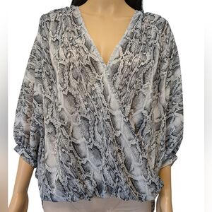 Lovestitch Snakeskin Blouse Women's Size Small
